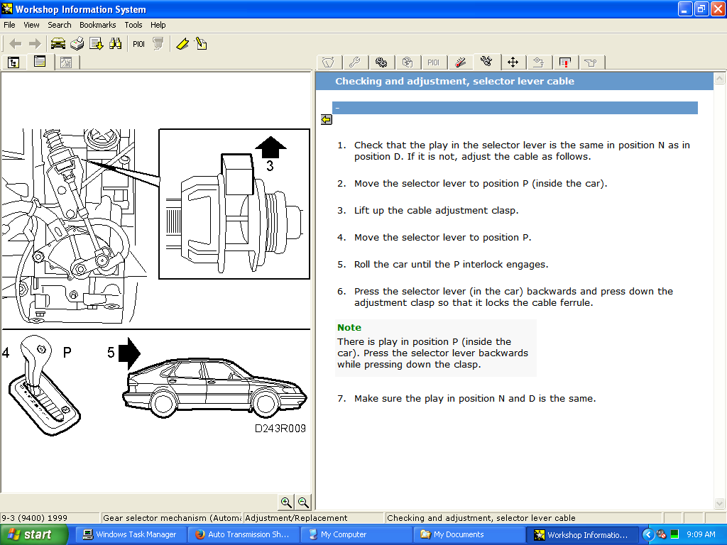 Auto Transmission Shifter Adjustment? SaabCentral Forums